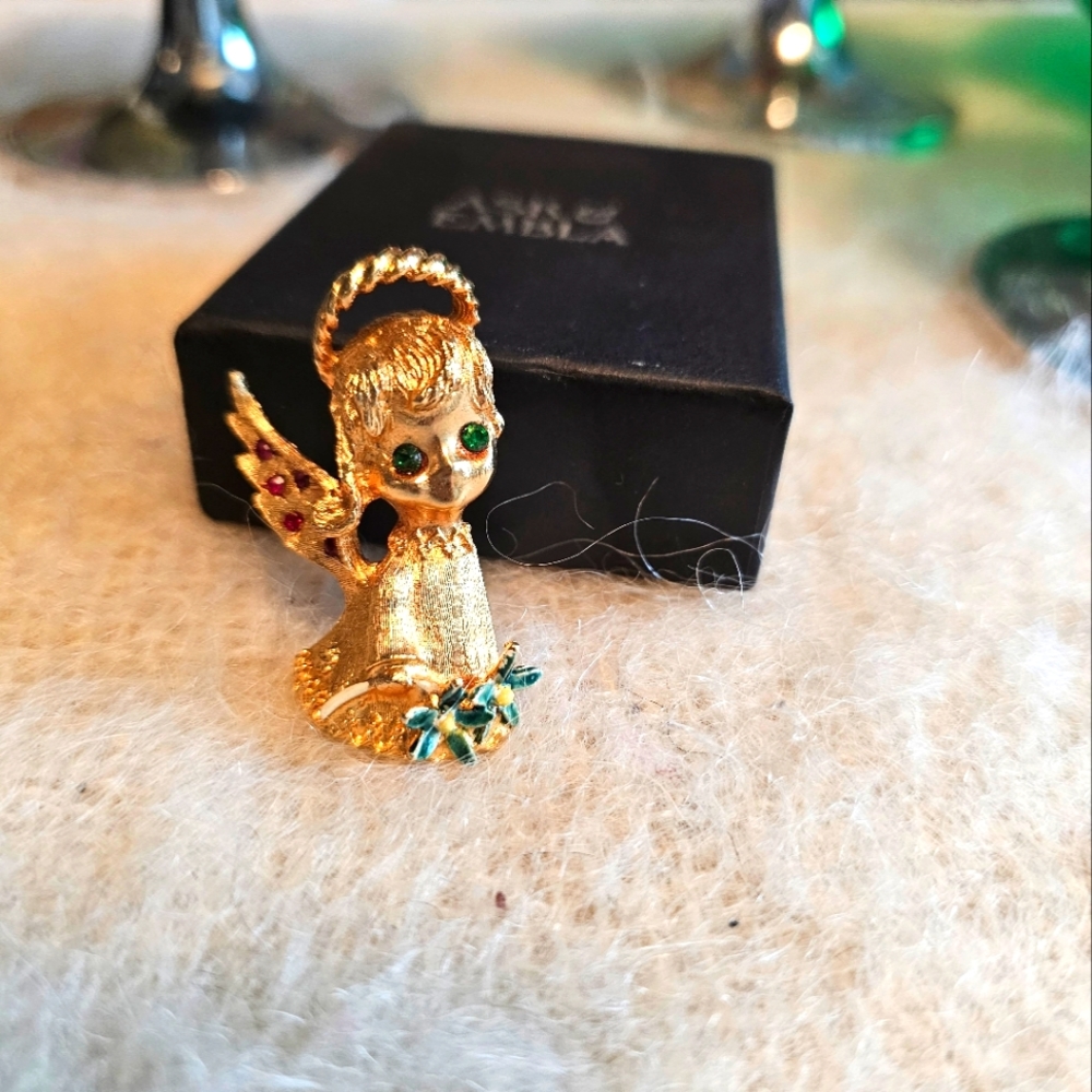 Vintage Angel Brooch Pin